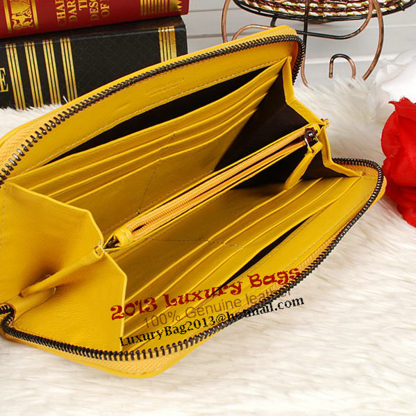 Bottega Veneta Intrecciato Nappa Zip Around Wallet BV20017 Lemon Bottega Veneta Intrecciato Nappa Zip Around Wallet BV20017 Lemon