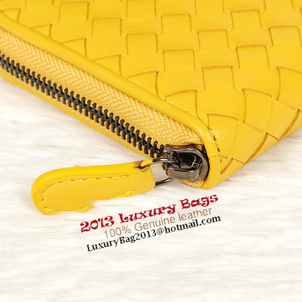 Bottega Veneta Intrecciato Nappa Zip Around Wallet BV20017 Lemon Bottega Veneta Intrecciato Nappa Zip Around Wallet BV20017 Lemon