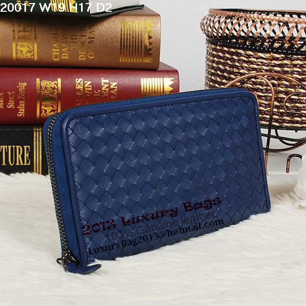 Bottega Veneta Intrecciato Nappa Zip Around Wallet BV20017 RoyalBlue Bottega Veneta Intrecciato Nappa Zip Around Wallet BV20017 RoyalBlue