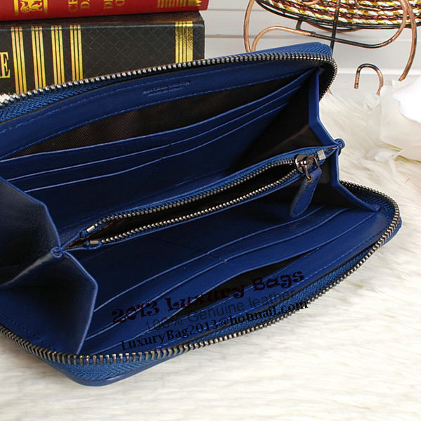 Bottega Veneta Intrecciato Nappa Zip Around Wallet BV20017 RoyalBlue Bottega Veneta Intrecciato Nappa Zip Around Wallet BV20017 RoyalBlue