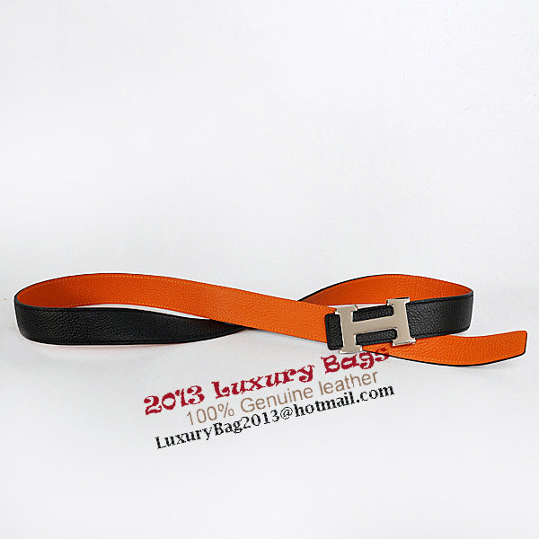 Hermes Black Imported Belt HR1005B Silver Hermes Black Imported Belt HR1005B Silver