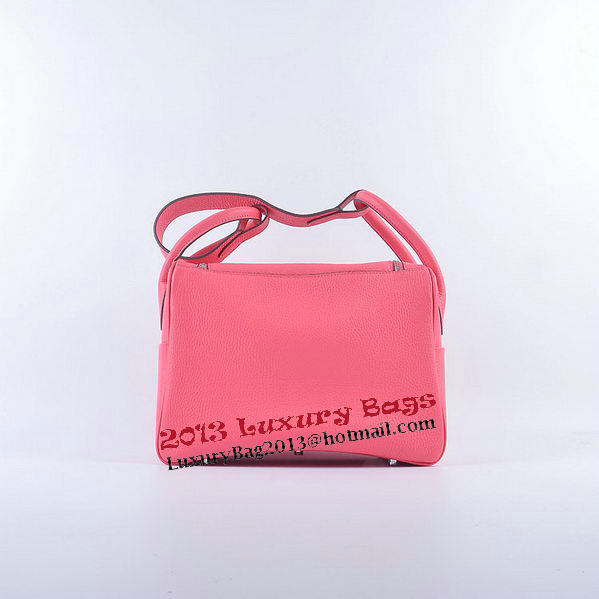 Hermes Lindy 30CM Grainy Leather Shoulder Bag H6207 Rose