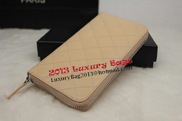 Chanel Matelasse Zip Around Wallet Cannage Pattern A50097 Apricot Chanel Matelasse Zip Around Wallet Cannage Pattern A50097 Apricot
