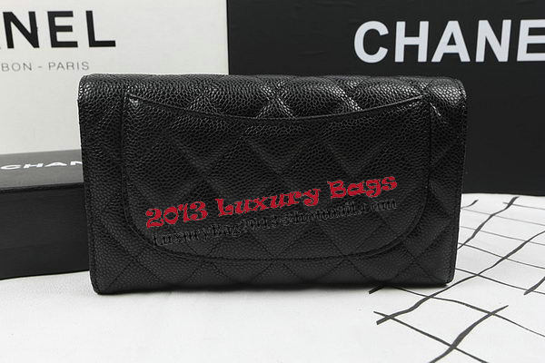 Chanel Tri-Fold Wallet Black Original Cannage Pattern A31506 Gold Chanel Tri-Fold Wallet Black Original Cannage Pattern A31506 Gold
