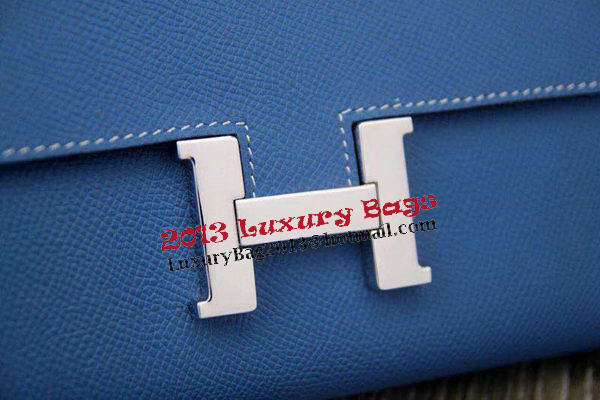 Hermes Constance Long Wallets Original Leather HA909 Blue Hermes Constance Long Wallets Original Leather HA909 Blue