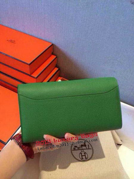Hermes Constance Long Wallets Original Leather HA909 Green Hermes Constance Long Wallets Original Leather HA909 Green