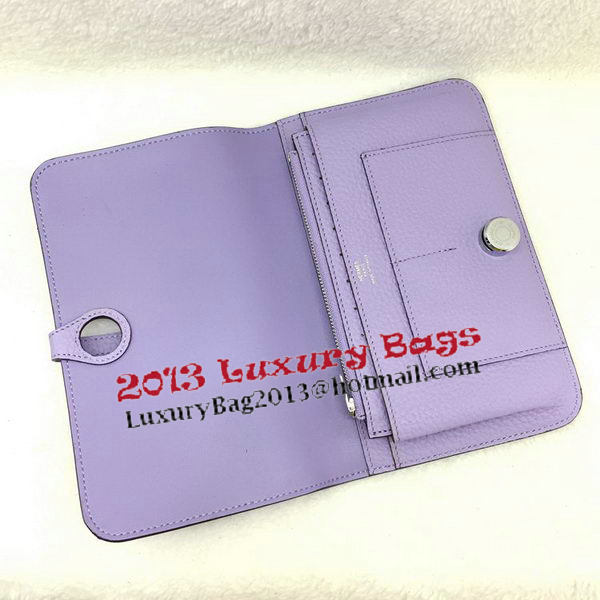 Hermes Dogon Combined Wallet Litchi Leather A508 Lavender Hermes Dogon Combined Wallet Litchi Leather A508 Lavender