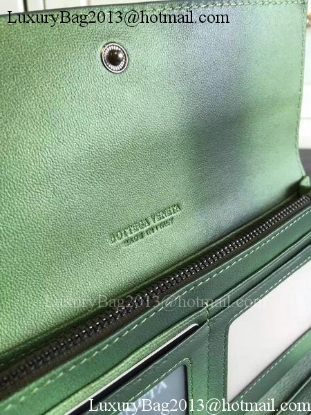 Bottega Veneta Intrecciato Nappa Tri-Flod Wallet BV150507 Green Bottega Veneta Intrecciato Nappa Tri-Flod Wallet BV150507 Green