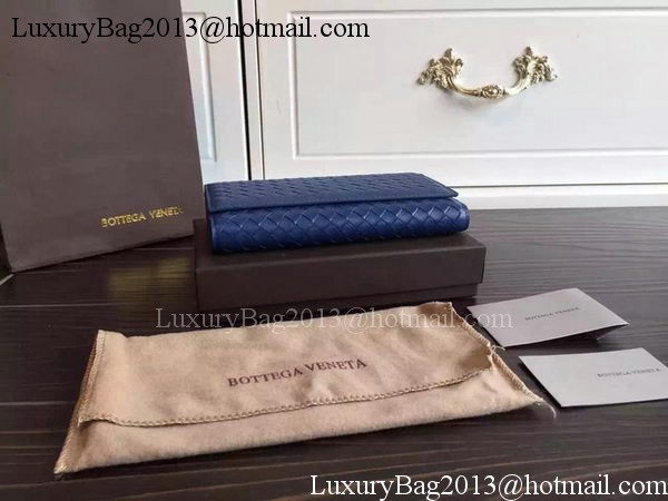 Bottega Veneta Intrecciato Nappa Tri-Flod Wallet BV150507 RoyalBlue Bottega Veneta Intrecciato Nappa Tri-Flod Wallet BV150507 RoyalBlue
