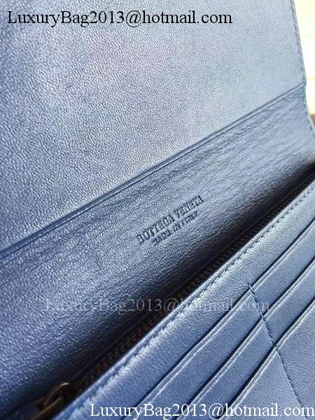 Bottega Veneta Intrecciato Nappa Tri-Flod Wallet BV150507 RoyalBlue Bottega Veneta Intrecciato Nappa Tri-Flod Wallet BV150507 RoyalBlue