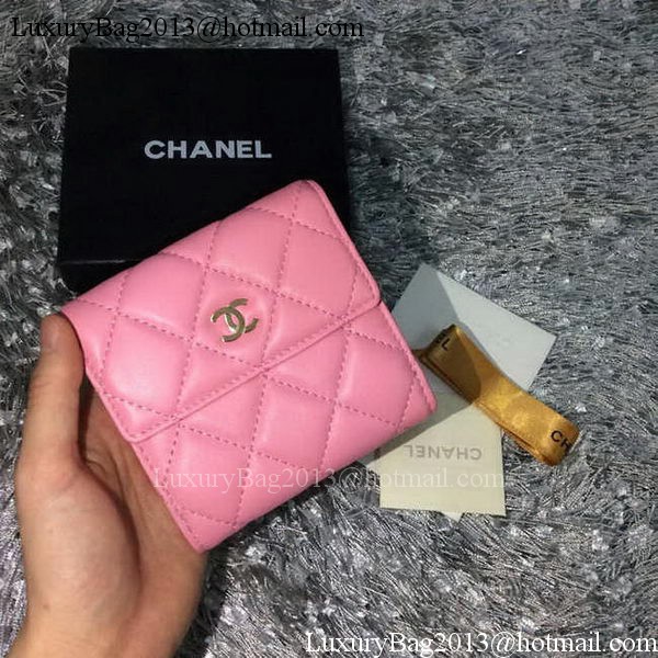 Chanel mini Tri-Fold Wallet Sheepskin Leather A48980 Chanel mini Tri-Fold Wallet Sheepskin Leather A48980