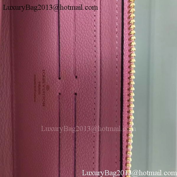 Louis Vuitton Monogram Empreinte Zippy Wallet M61035 Pink Louis Vuitton Monogram Empreinte Zippy Wallet M61035 Pink