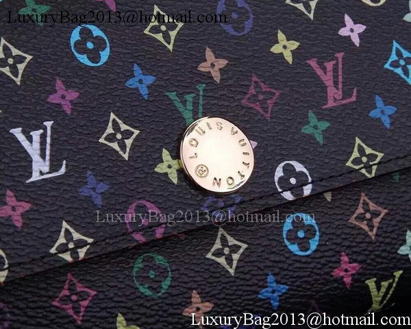 Louis Vuitton Monogram Multicolore Sarah Wallet M93745 Black Louis Vuitton Monogram Multicolore Sarah Wallet M93745 Black