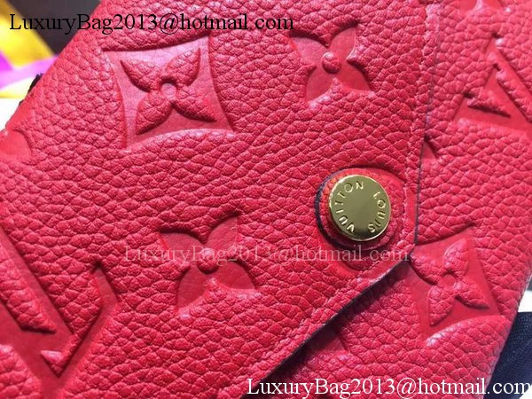 Louis Vuitton Monogram Empreinte SARAH WALLET M61184 Red Louis Vuitton Monogram Empreinte SARAH WALLET M61184 Red