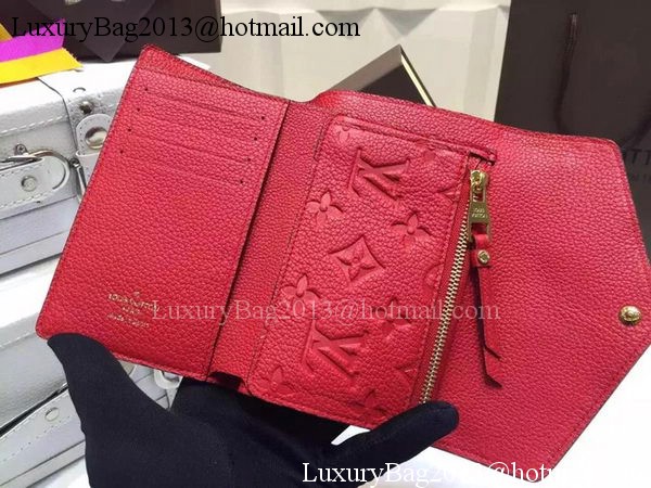 Louis Vuitton Monogram Empreinte SARAH WALLET M61184 Red Louis Vuitton Monogram Empreinte SARAH WALLET M61184 Red