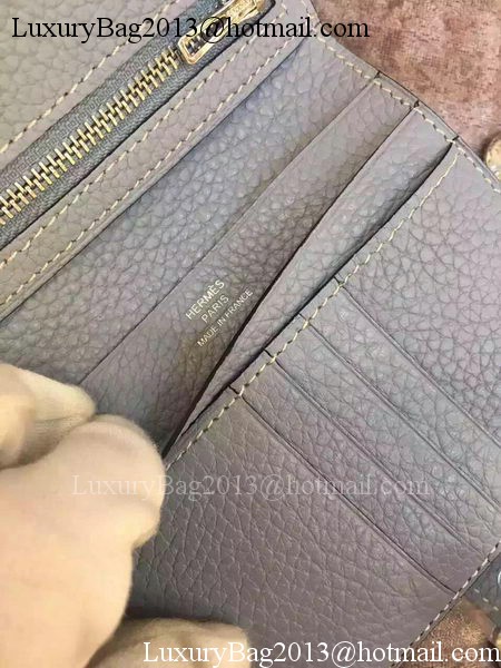 Hermes Bi-Fold Wallet Togo Leather H512 Light Blue Hermes Bi-Fold Wallet Togo Leather H512 Light Blue