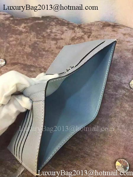 Hermes Bi-Fold Wallet Togo Leather H512 Light Blue Hermes Bi-Fold Wallet Togo Leather H512 Light Blue