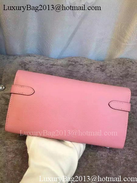 Hermes Kelly Wallet Epsom Leather H009 Pink Hermes Kelly Wallet Epsom Leather H009 Pink