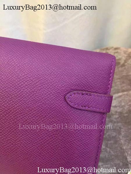 Hermes Kelly Wallet Epsom Leather H009 Purple Hermes Kelly Wallet Epsom Leather H009 Purple