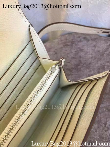 Hermes Kelly Wallet Epsom Leather H009 White Hermes Kelly Wallet Epsom Leather H009 White