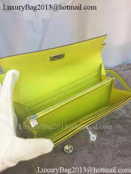 Hermes Kelly Wallet Epsom Leather H009 Yellow Hermes Kelly Wallet Epsom Leather H009 Yellow
