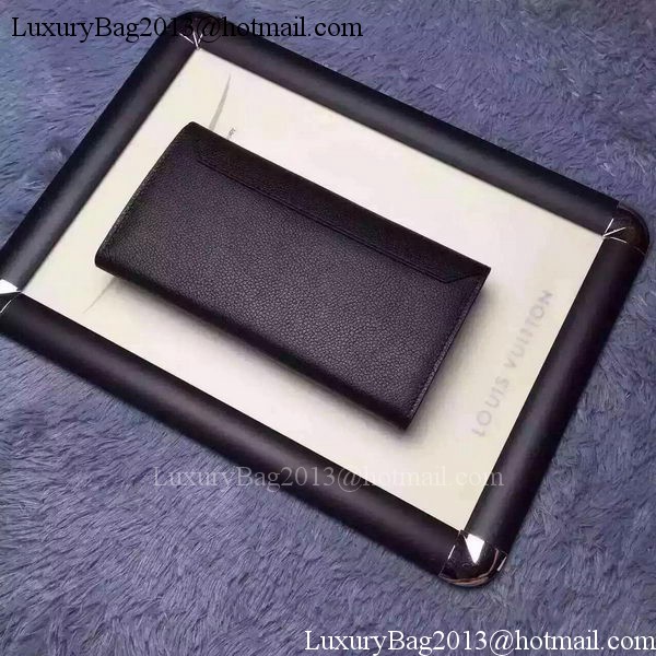 Louis Vuitton LOCKME II Wallet M62350 Black Louis Vuitton LOCKME II Wallet M62350 Black