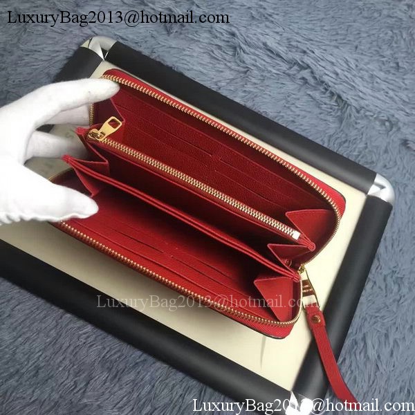 Louis Vuitton Monogram Empreinte ZIPPY WALLET M60571 Red Louis Vuitton Monogram Empreinte ZIPPY WALLET M60571 Red