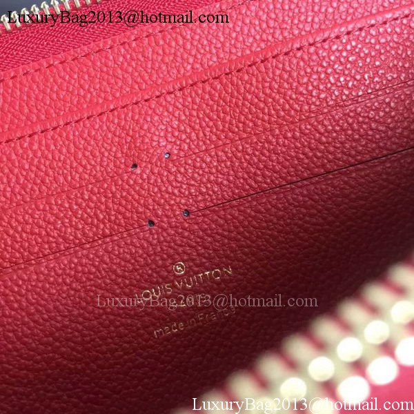 Louis Vuitton Monogram Empreinte ZIPPY WALLET M60571 Red Louis Vuitton Monogram Empreinte ZIPPY WALLET M60571 Red