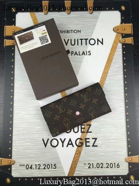 Louis Vuitton Monogram Canvas Emilie Wallet M60696 Pink Louis Vuitton Monogram Canvas Emilie Wallet M60696 Pink