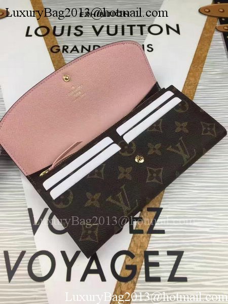 Louis Vuitton Monogram Canvas Emilie Wallet M60696 Pink Louis Vuitton Monogram Canvas Emilie Wallet M60696 Pink