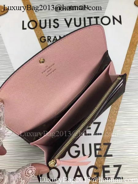 Louis Vuitton Monogram Canvas Emilie Wallet M60696 Pink Louis Vuitton Monogram Canvas Emilie Wallet M60696 Pink