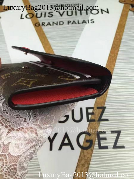 Louis Vuitton Monogram Canvas Emilie Wallet M60696 Red Louis Vuitton Monogram Canvas Emilie Wallet M60696 Red