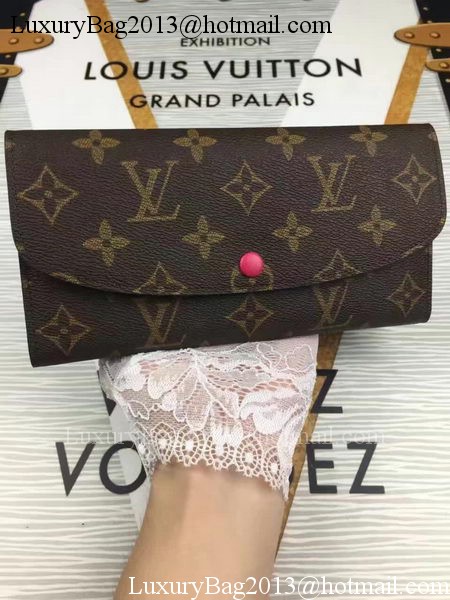 Louis Vuitton Monogram Canvas Emilie Wallet M60696 Red Louis Vuitton Monogram Canvas Emilie Wallet M60696 Red