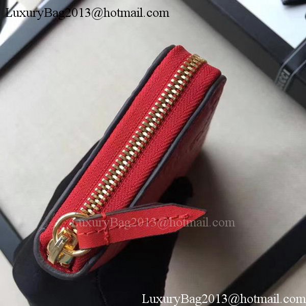 Gucci Signature Zip Around Wallet 410102 Red Gucci Signature Zip Around Wallet 410102 Red
