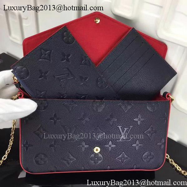 Louis Vuitton Monogram Empreinte POCHETTE FELICIE M64065 Royal Louis Vuitton Monogram Empreinte POCHETTE FELICIE M64065 Royal