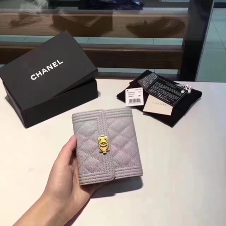 Boy Chanel Matelasse Bi-Fold Wallet Cannage Pattern CHA5261 Grey Boy Chanel Matelasse Bi-Fold Wallet Cannage Pattern CHA5261 Grey