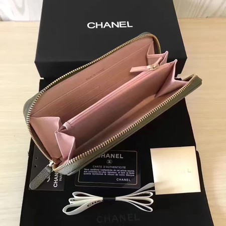 Boy Chanel Zip Around Wallet Cannage Pattern CHA5264 Green Boy Chanel Zip Around Wallet Cannage Pattern CHA5264 Green