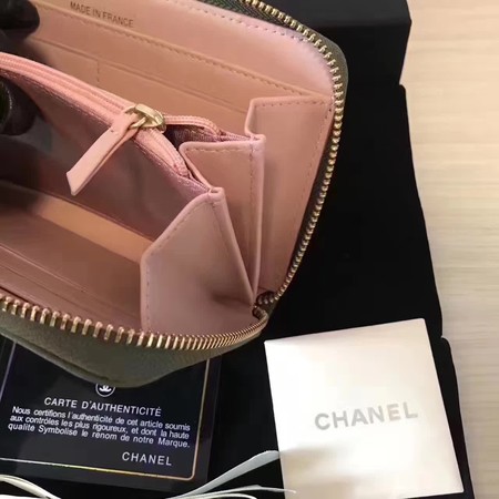 Boy Chanel Zip Around Wallet Cannage Pattern CHA5264 Green Boy Chanel Zip Around Wallet Cannage Pattern CHA5264 Green