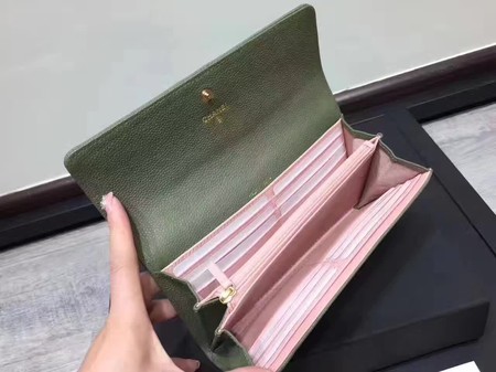 Chanel Boy Matelasse Long Wallet Cannage Pattern CHA5263 Green Chanel Boy Matelasse Long Wallet Cannage Pattern CHA5263 Green
