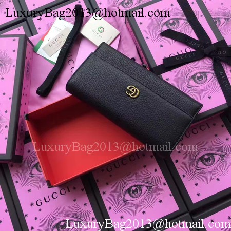 Gucci Leather Continental Wallet 456116 Black Gucci Leather Continental Wallet 456116 Black