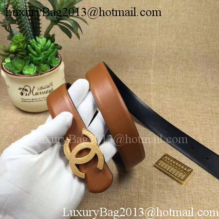 Chanel 30mm Leather Belt CH5233 Brown Chanel 30mm Leather Belt CH5233 Brown