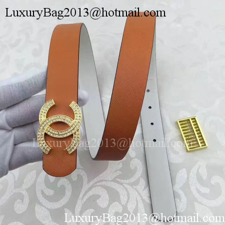 Chanel 30mm Leather Belt CH5235 Brown Chanel 30mm Leather Belt CH5235 Brown
