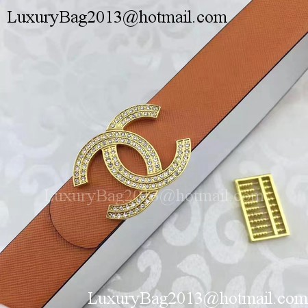 Chanel 30mm Leather Belt CH5235 Brown Chanel 30mm Leather Belt CH5235 Brown