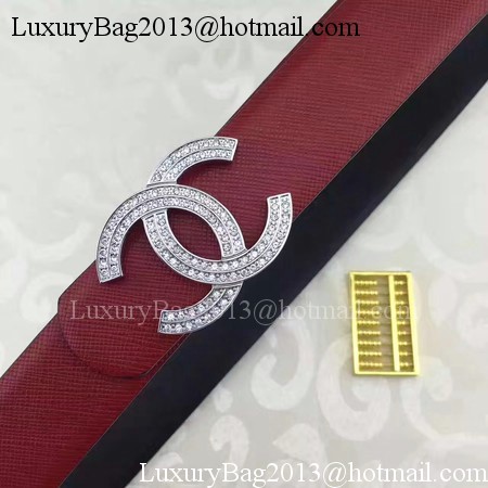 Chanel 30mm Leather Belt CH5235 Red Chanel 30mm Leather Belt CH5235 Red