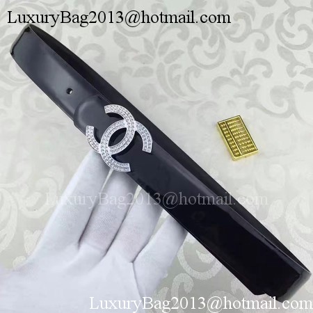Chanel 30mm Patent Leather Belt CH5230 Black Chanel 30mm Patent Leather Belt CH5230 Black