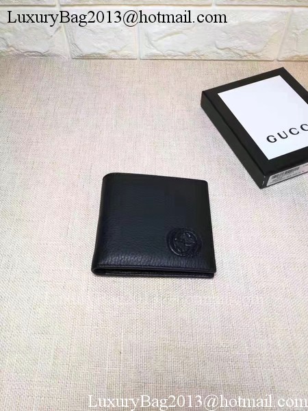 Gucci Calfskin Leather Bi-fold Wallet 322114 Black Gucci Calfskin Leather Bi-fold Wallet 322114 Black