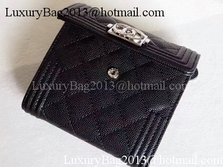 Chanel Matelasse Bi-Fold Wallet Black Cannage Patterns A48980 Silver Chanel Matelasse Bi-Fold Wallet Black Cannage Patterns A48980 Silver