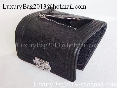 Chanel Matelasse Bi-Fold Wallet Black Cannage Patterns A48980 Silver Chanel Matelasse Bi-Fold Wallet Black Cannage Patterns A48980 Silver