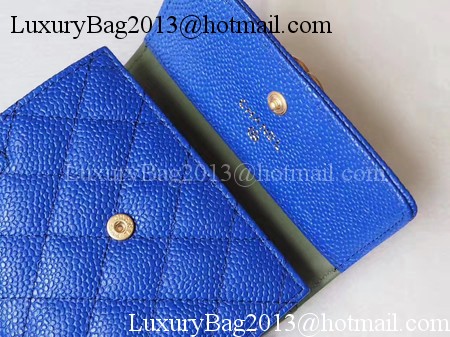 Chanel Matelasse Bi-Fold Wallet Blue Cannage Patterns A48980 Gold Chanel Matelasse Bi-Fold Wallet Blue Cannage Patterns A48980 Gold