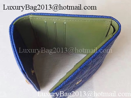 Chanel Matelasse Bi-Fold Wallet Blue Cannage Patterns A48980 Gold Chanel Matelasse Bi-Fold Wallet Blue Cannage Patterns A48980 Gold